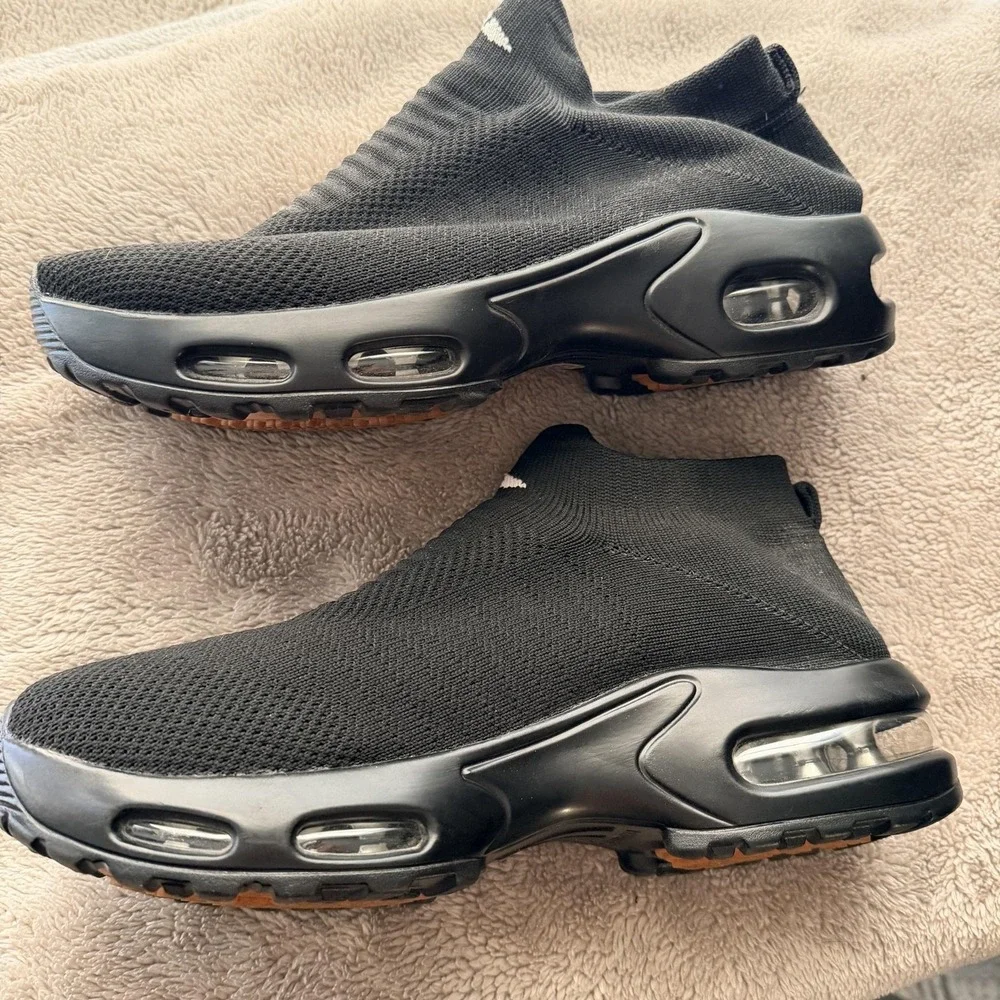 Mishansha Shoes Mens Size 8.5 Black Mesh Slip On Air Cushion Athletic Sneakers